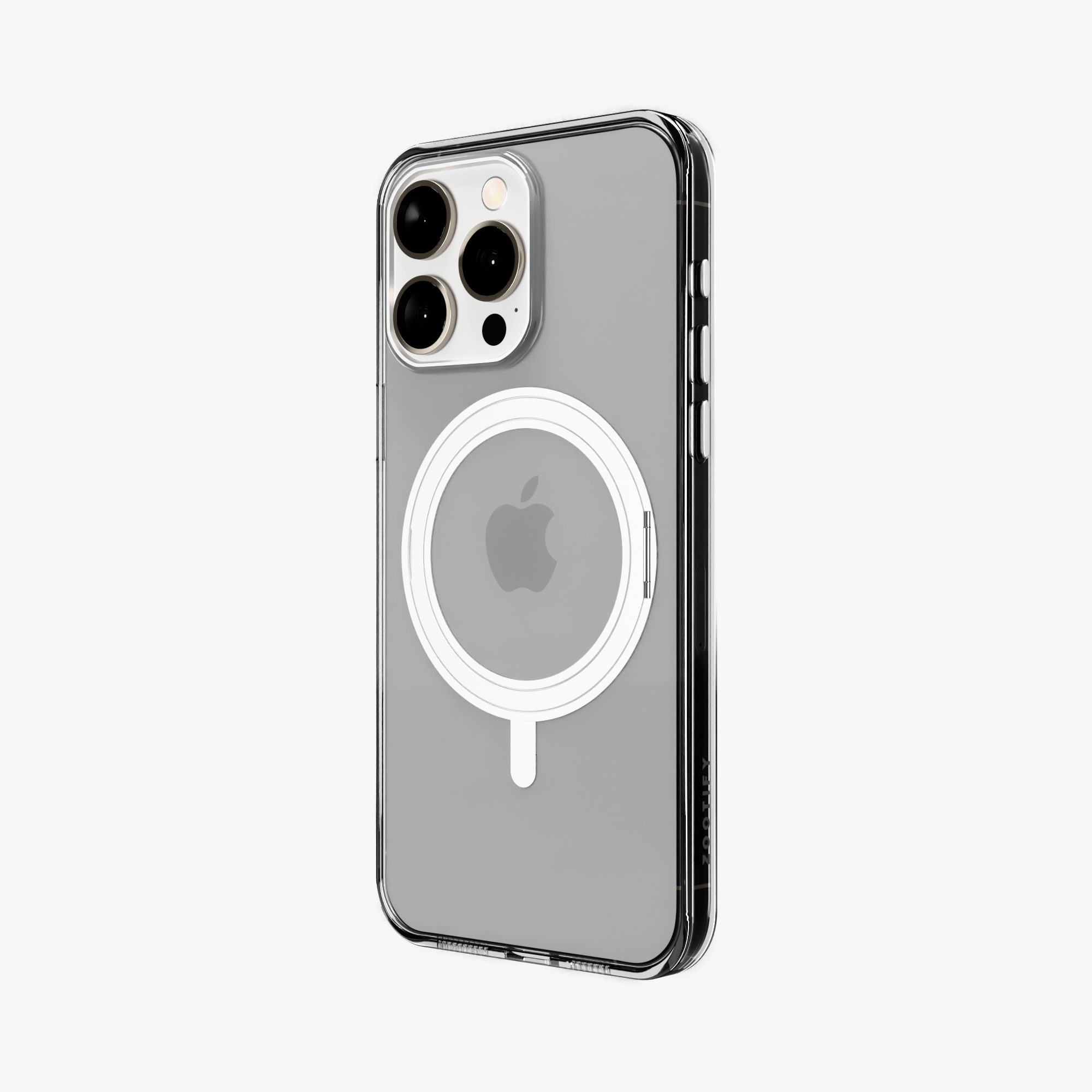 Orbit Grip – 360° Tactile O-Stand Clear transparent Case for iPhone 15 pro max