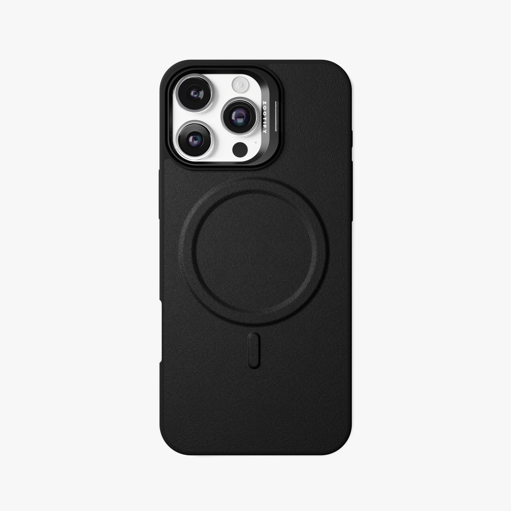 PrimoEdge – Black Luxe Leather design Magsafe case for iPhone 16 pro max