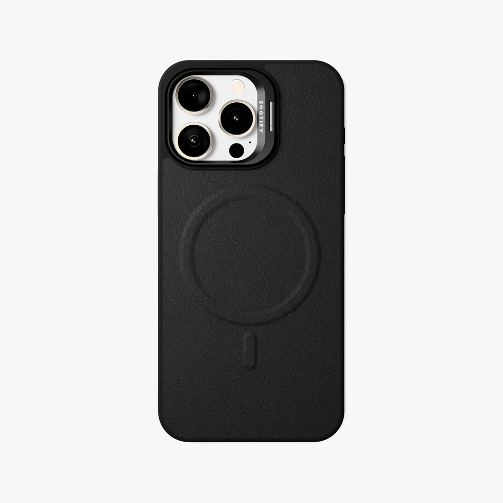PrimoEdge – Black Luxe Leather design Magsafe case for iPhone 15 pro max