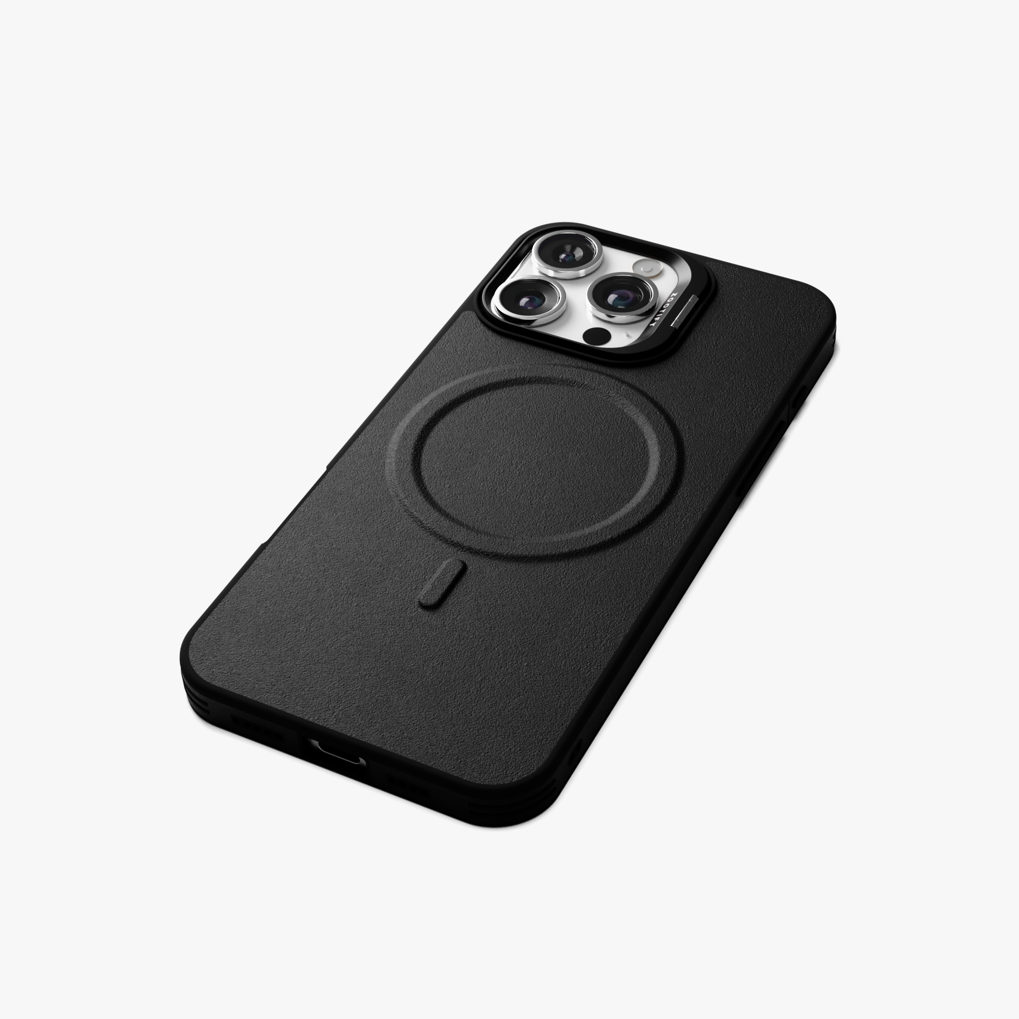 PrimoEdge – Black Luxe Leather design Magsafe case for iPhone 16 pro max