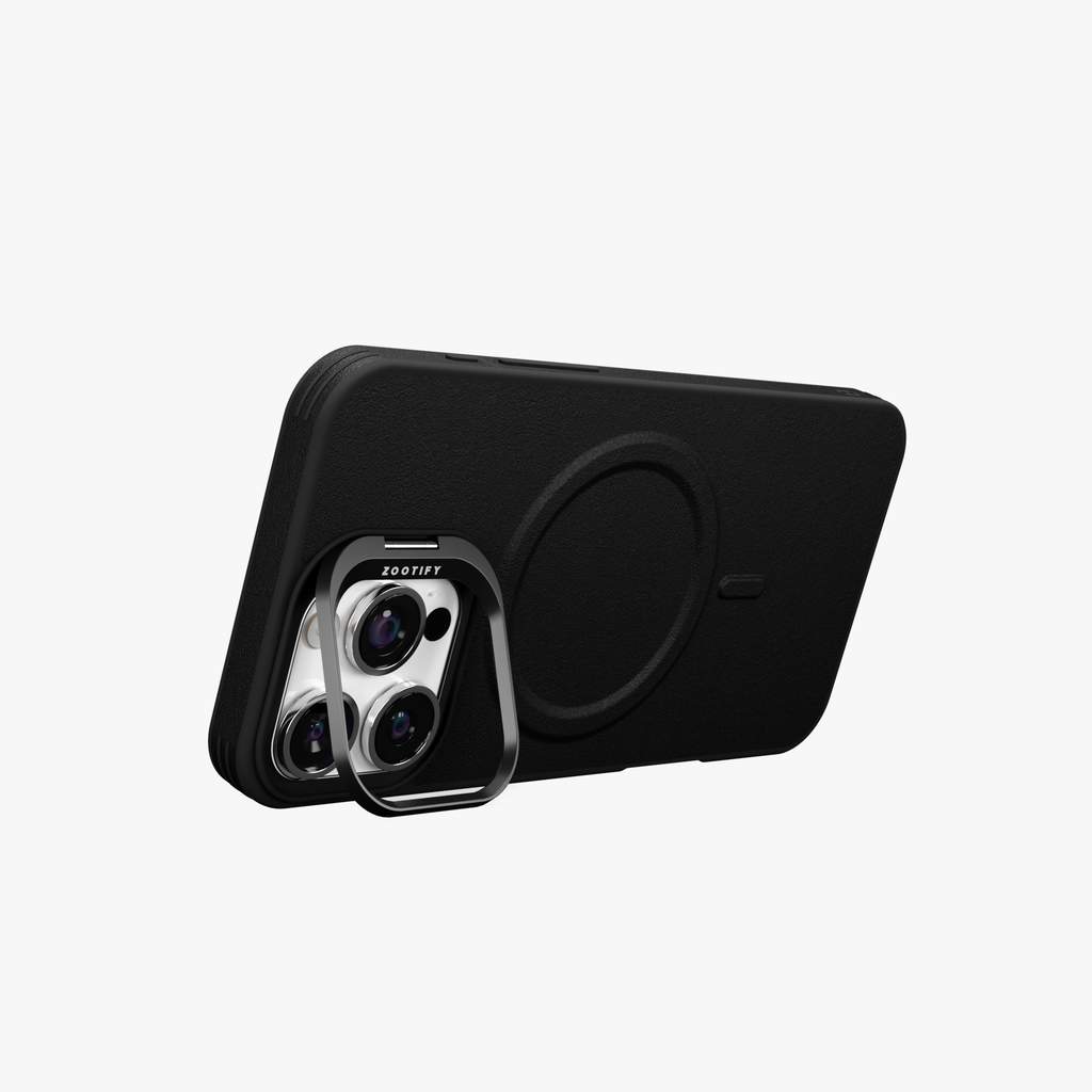 PrimoEdge – Black Luxe Leather design Magsafe case for iPhone 16 pro max