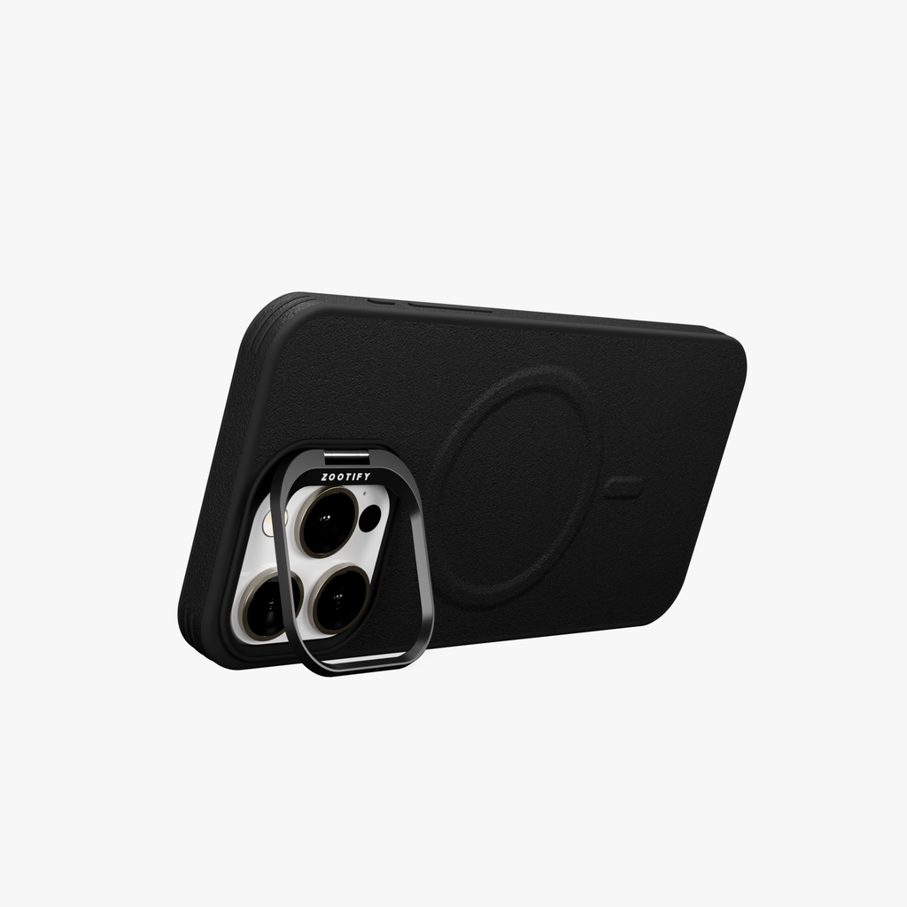 PrimoEdge – Black Luxe Leather design Magsafe case for iPhone 15 pro max