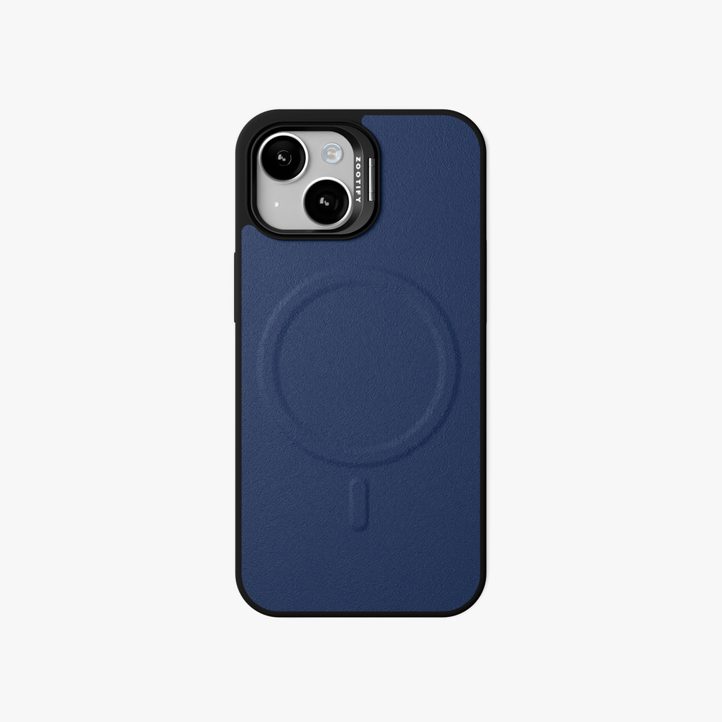 PrimoEdge – Blue Luxe Leather design Magsafe case for iPhone 15
