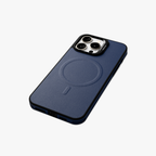 PrimoEdge – Blue Luxe Leather design Magsafe case for iPhone 15 pro max