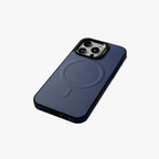 PrimoEdge – Blue Luxe Leather design Magsafe case for iPhone 15 pro