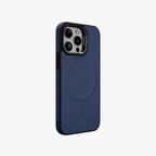 PrimoEdge – Blue Luxe Leather design Magsafe case for iPhone 15 pro