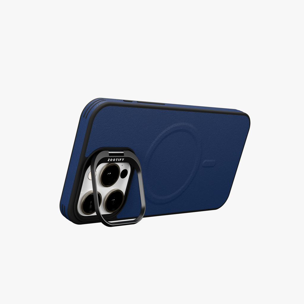 PrimoEdge – Blue Luxe Leather design Magsafe case for iPhone 15 pro max