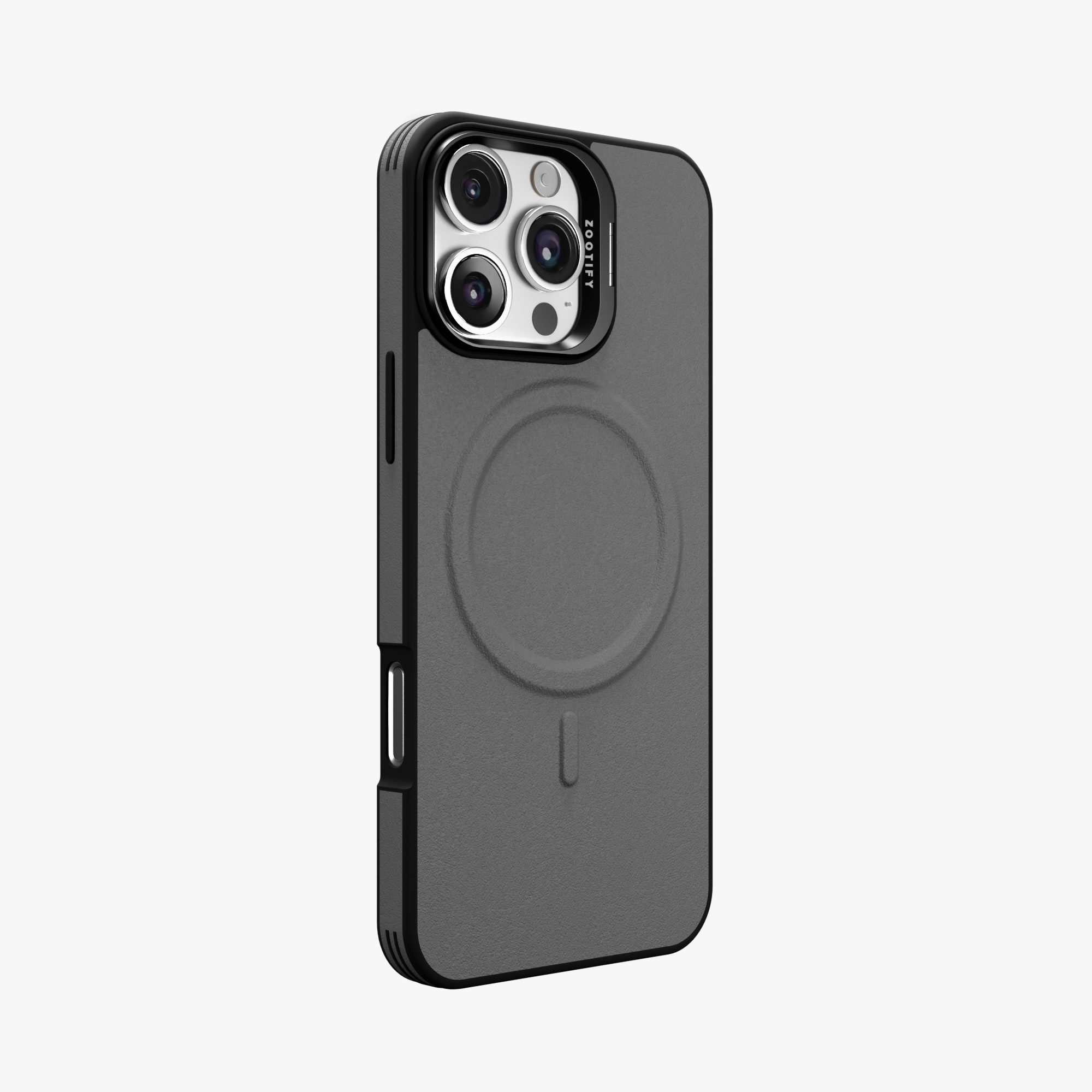 PrimoEdge – Grey Luxe Leather design Magsafe case for iPhone 16 pro max