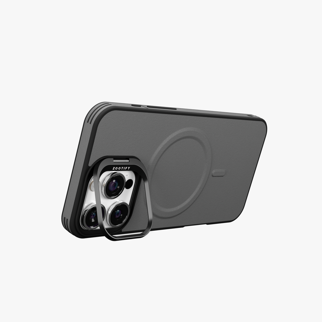 PrimoEdge – Grey Luxe Leather design Magsafe case for iPhone 16 pro max