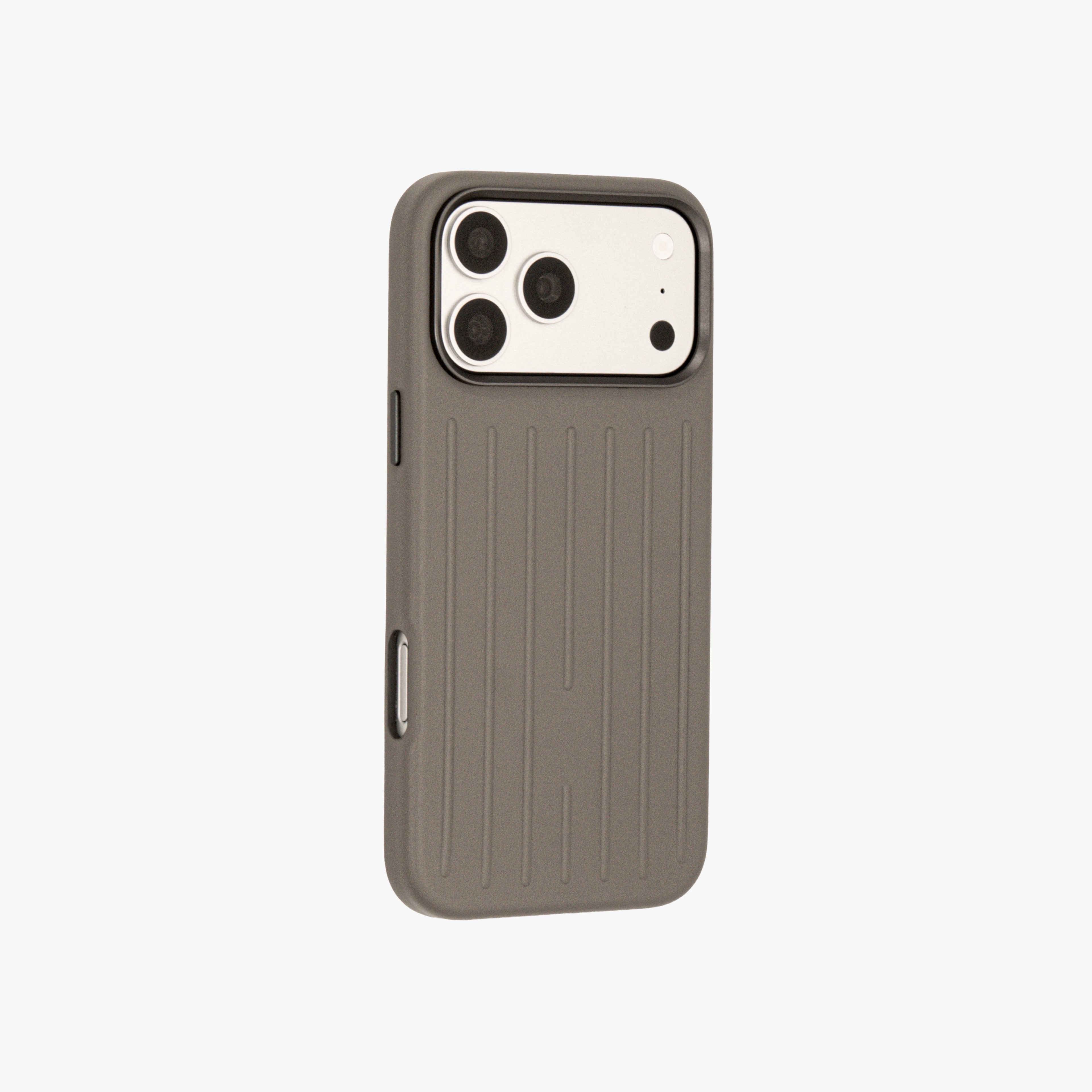 Ridge  – Grey Premium Modern Leather-texture MagSafe Case Cover for iPhone 17 Pro Max