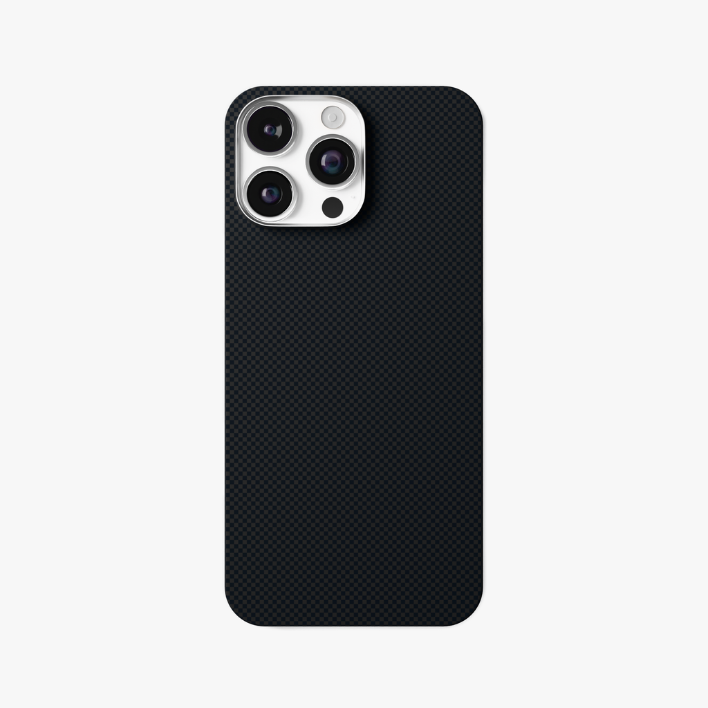 StealthForm – Black Kevlar Shield MagSafe Case for iPhone 16 pro max