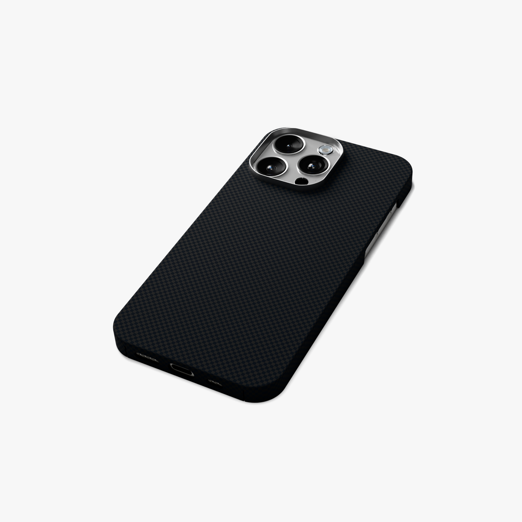 StealthForm –  Black Kevlar Shield MagSafe Case for iPhone 15 pro