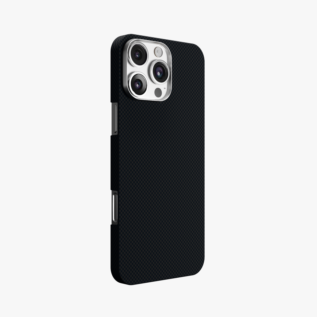 StealthForm – Black Kevlar Shield MagSafe Case for iPhone 16 pro max