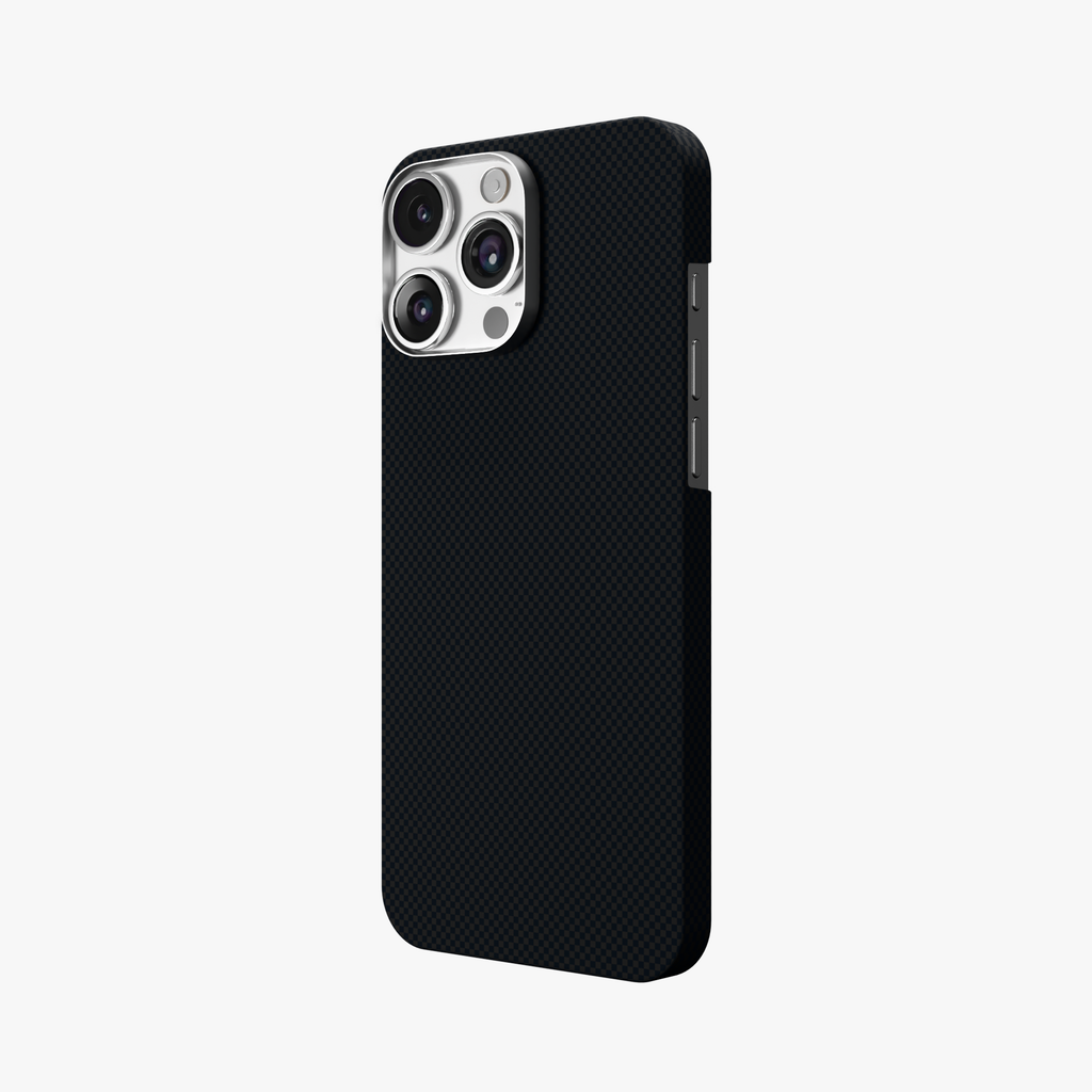 StealthForm – Black Kevlar Shield MagSafe Case for iPhone 16 pro max