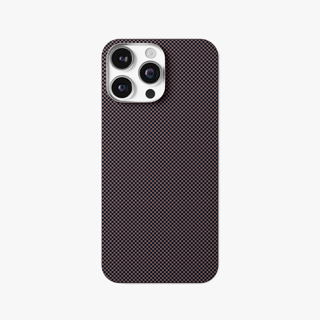 StealthForm – Brown Kevlar Shield MagSafe Case for iPhone 16 pro max