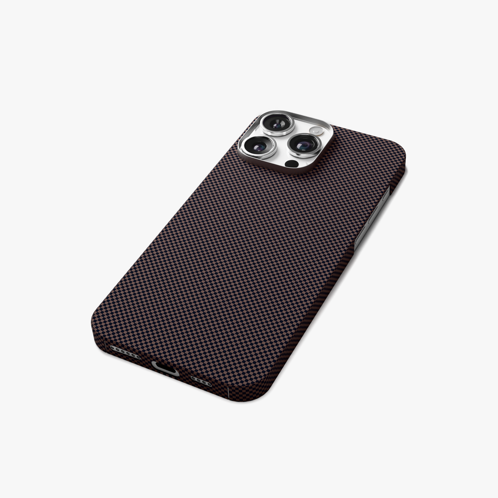 StealthForm – Brown Kevlar Shield MagSafe Case for iPhone 16 pro max