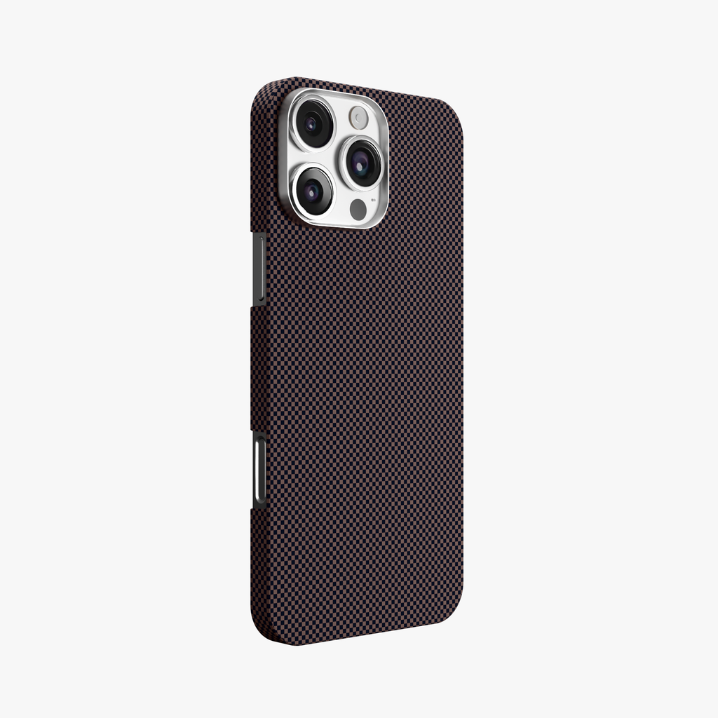 StealthForm – Brown Kevlar Shield MagSafe Case for iPhone 16 pro max