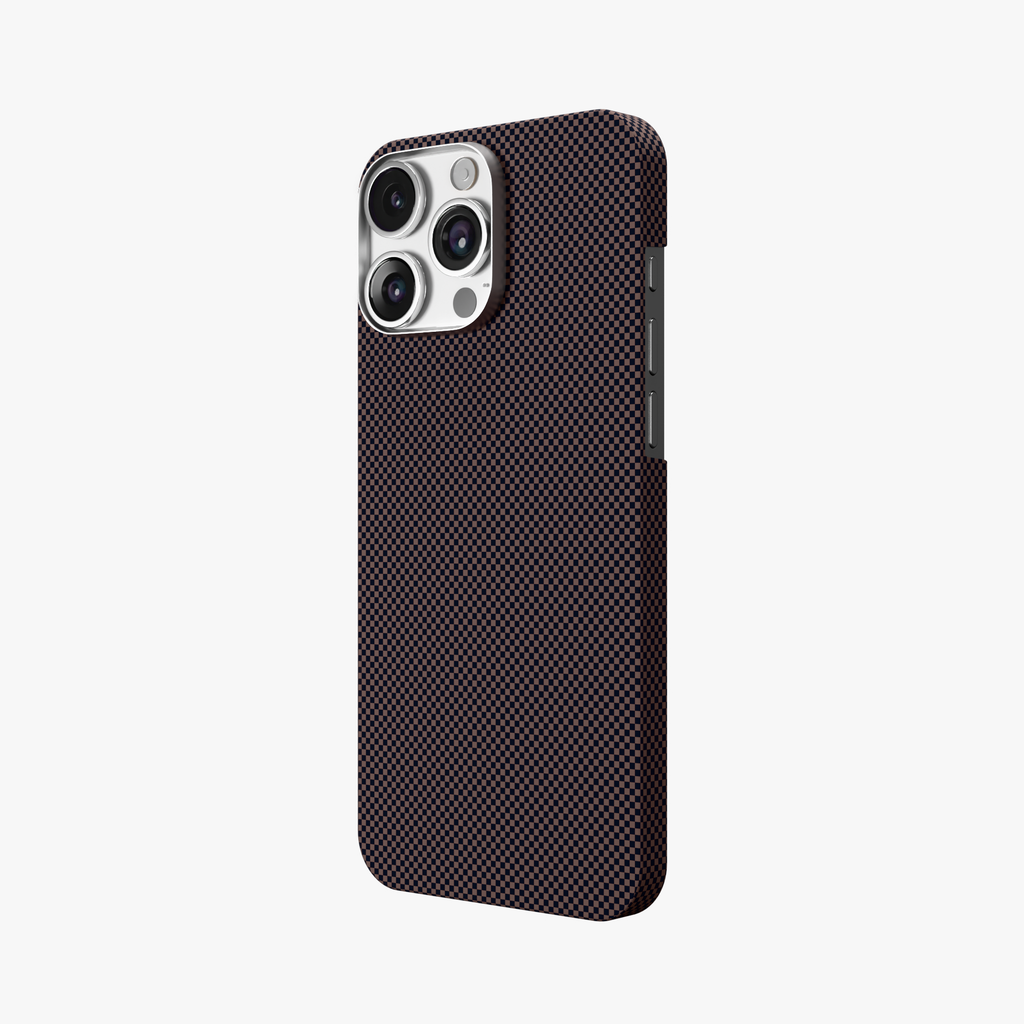 StealthForm – Brown Kevlar Shield MagSafe Case for iPhone 16 pro max