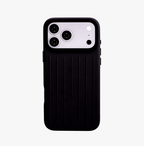 Ridge  – Black Premium Modern Leather-texture MagSafe Case Cover for iPhone 17 Pro Max