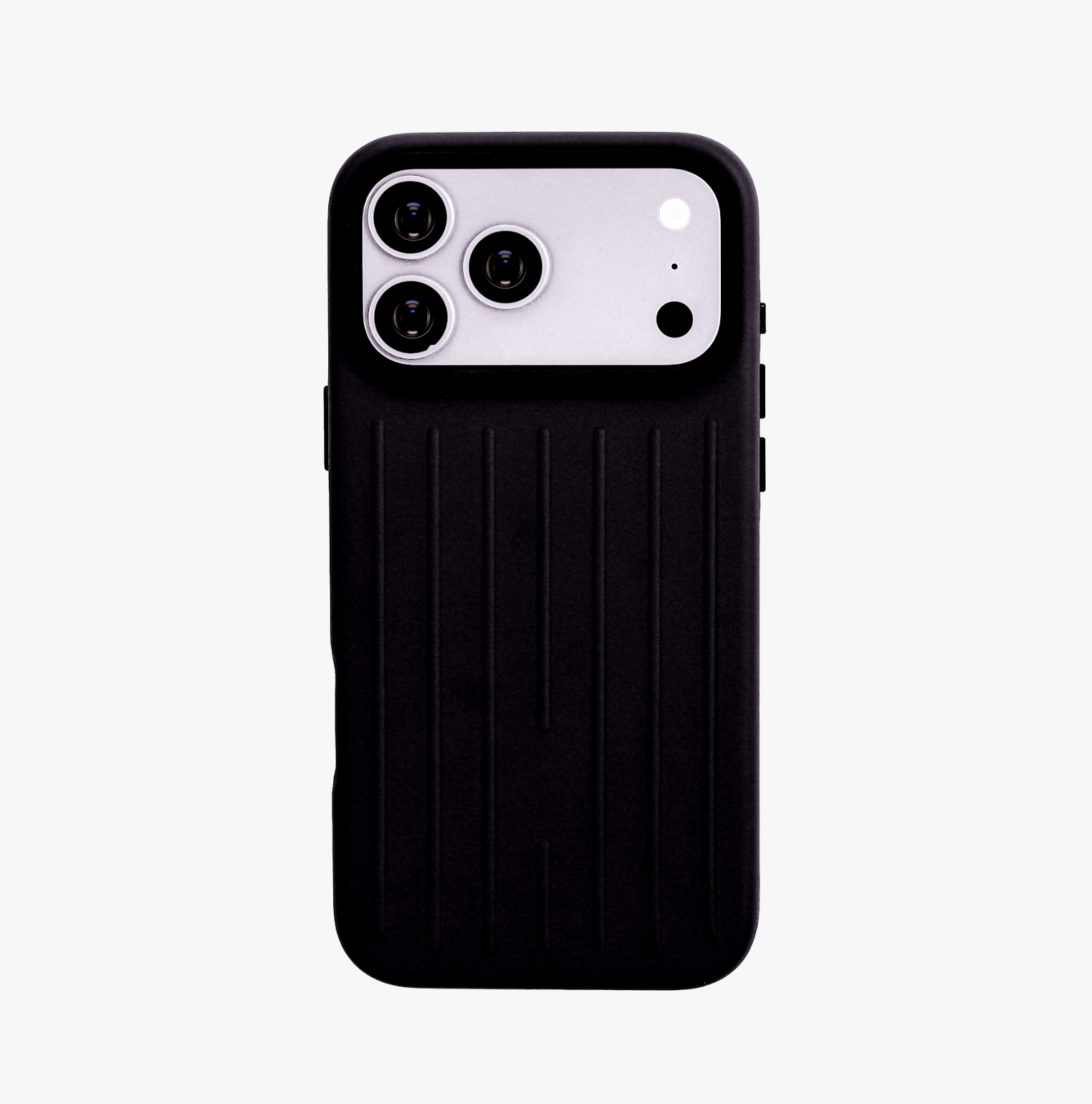 Ridge  – Black Premium Modern Leather-texture MagSafe Case Cover for iPhone 17 Pro Max