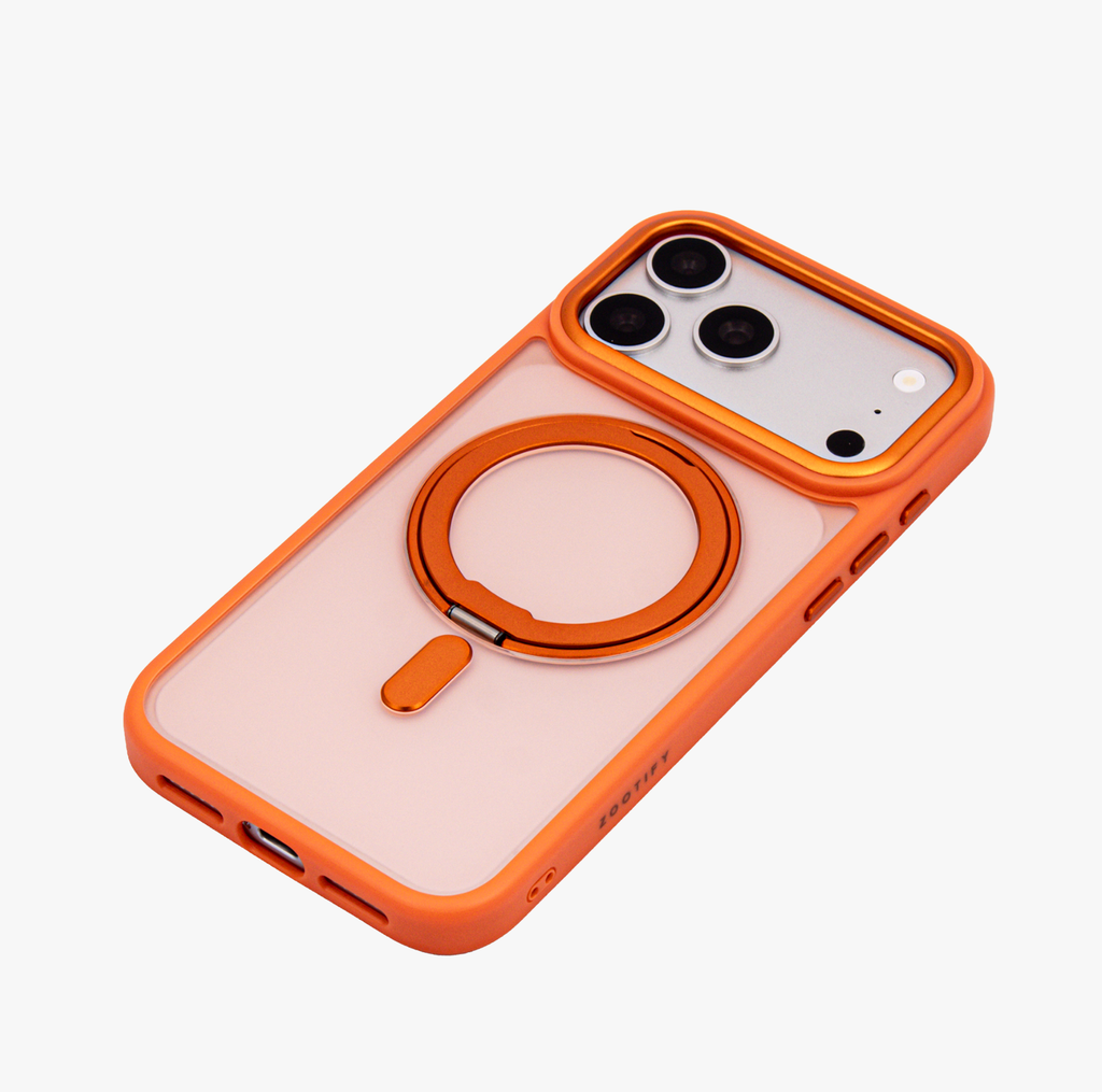 Orbit Grip – Orange O-Stand MagSafe case cover for iPhone 17 Pro Max