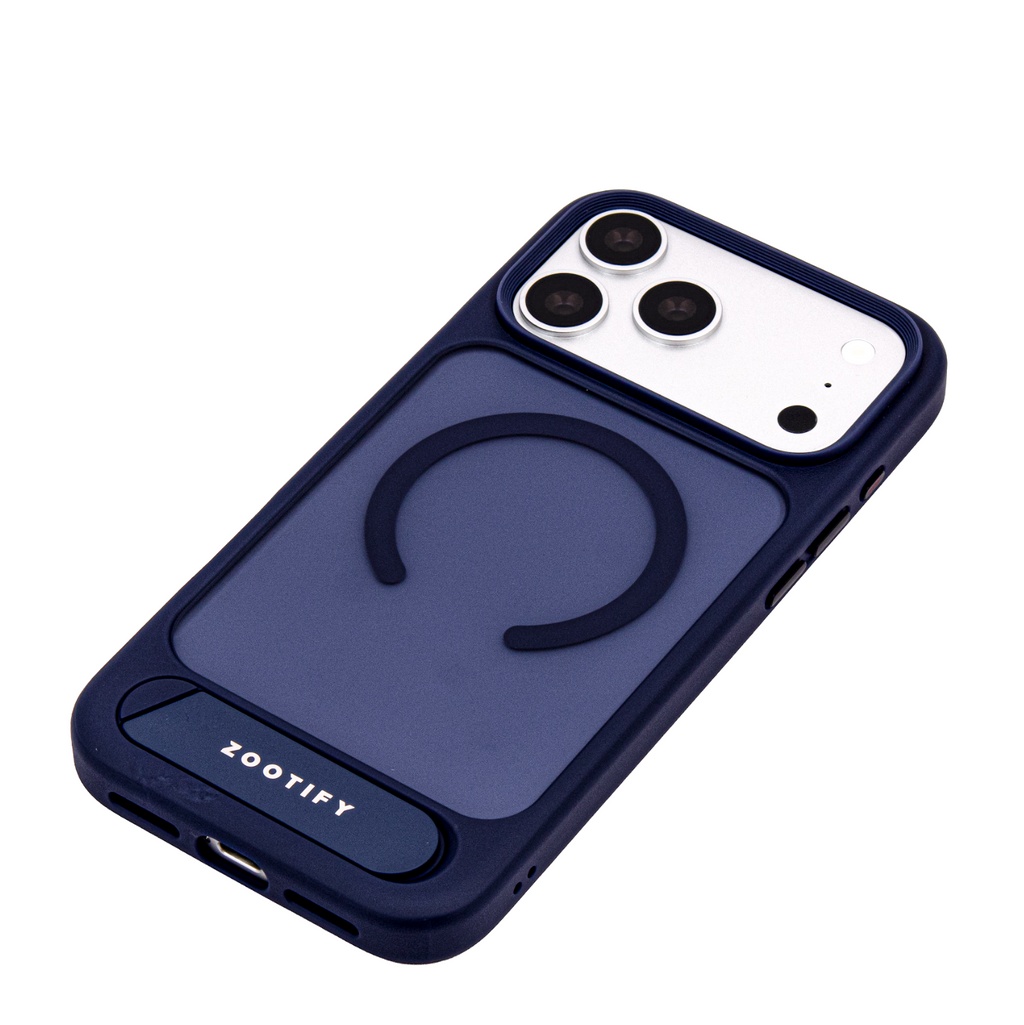 Frostand – Blue Frosted MagSafe Case Cover with Kickstand for iPhone 17 Pro Max