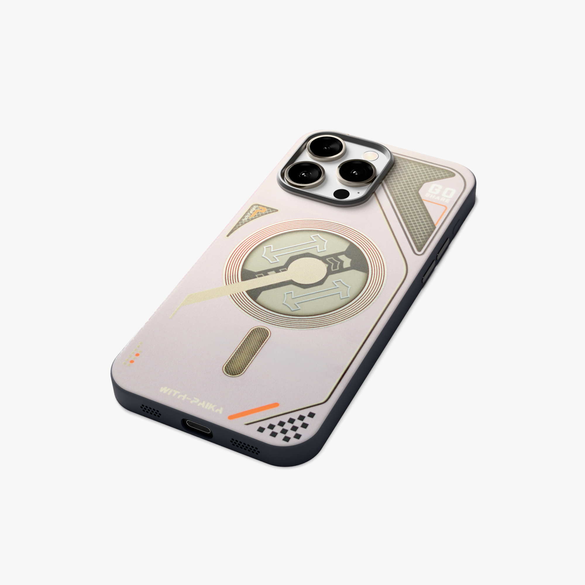 VectorEdge – Modern Aesthetics Magsafe Grey Phone Cover for iPhone 15 pro max