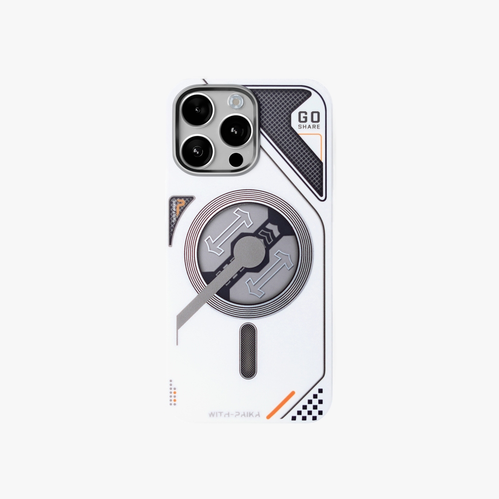 VectorEdge – White Modern Aesthetics Magsafe case for iPhone 15 pro