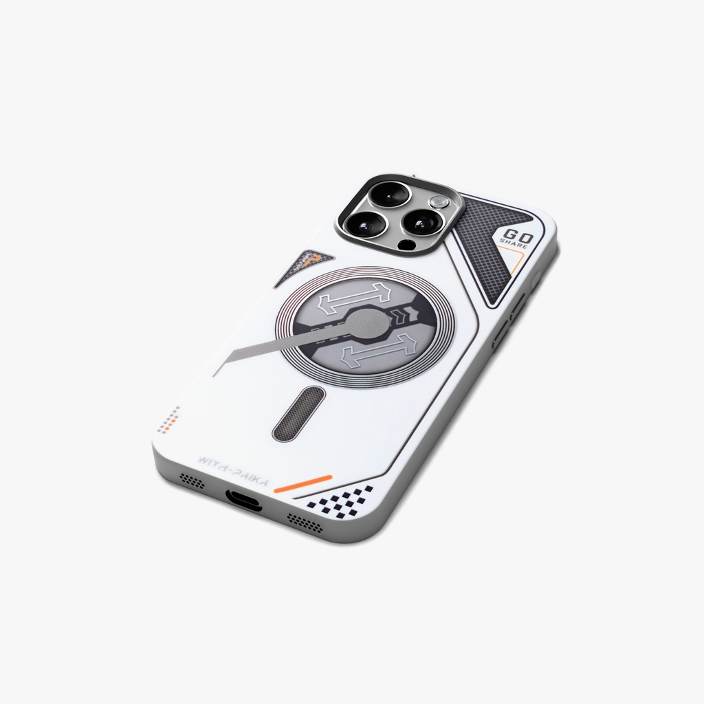 VectorEdge – White Modern Aesthetics Magsafe case for iPhone 15 pro