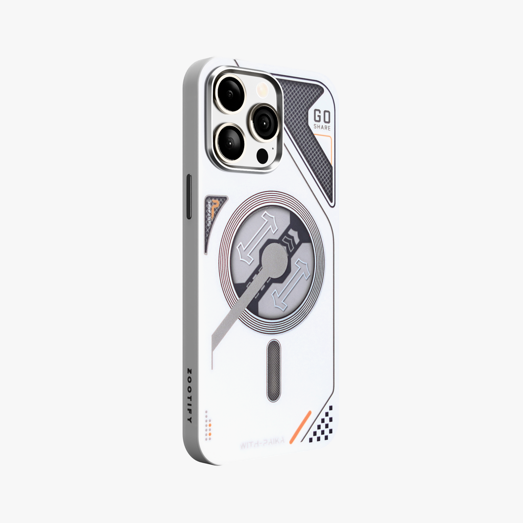 VectorEdge – White Modern Aesthetics Magsafe case for iPhone 15 pro max