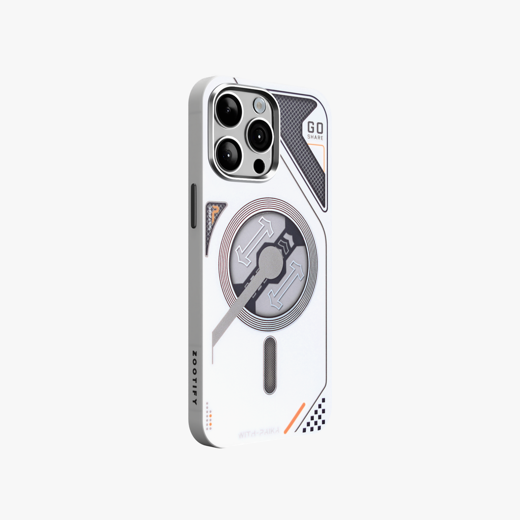 VectorEdge – White Modern Aesthetics Magsafe case for iPhone 15 pro