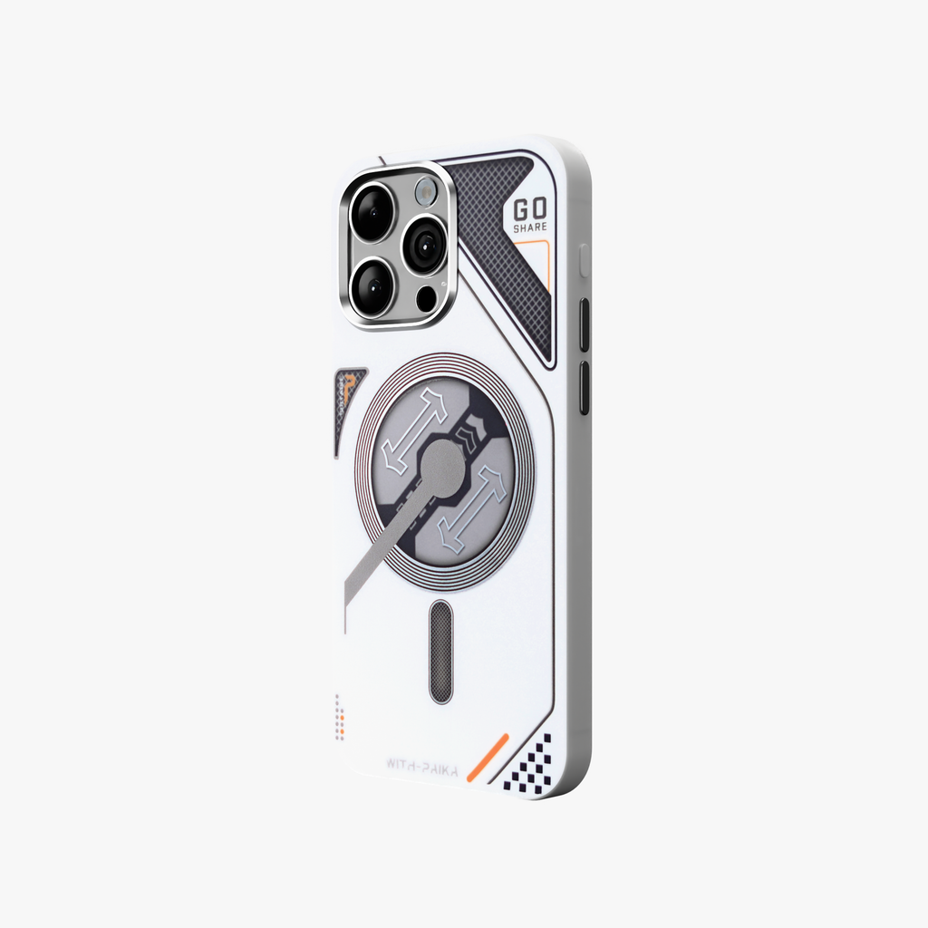 VectorEdge – White Modern Aesthetics Magsafe case for iPhone 15 pro