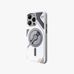 VectorEdge – White Modern Aesthetics Magsafe case for iPhone 15 pro
