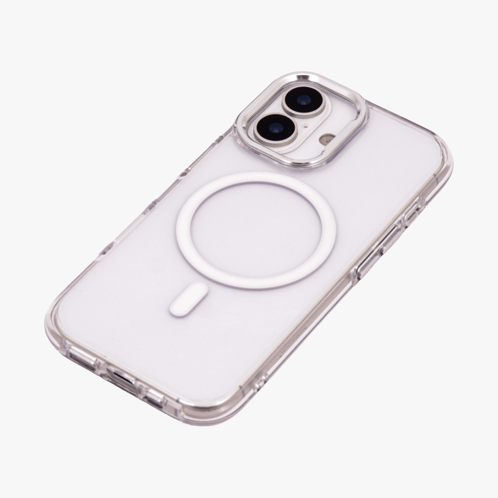 Ironclad – Transparent Silver MagSafe Case Cover for iPhone 17