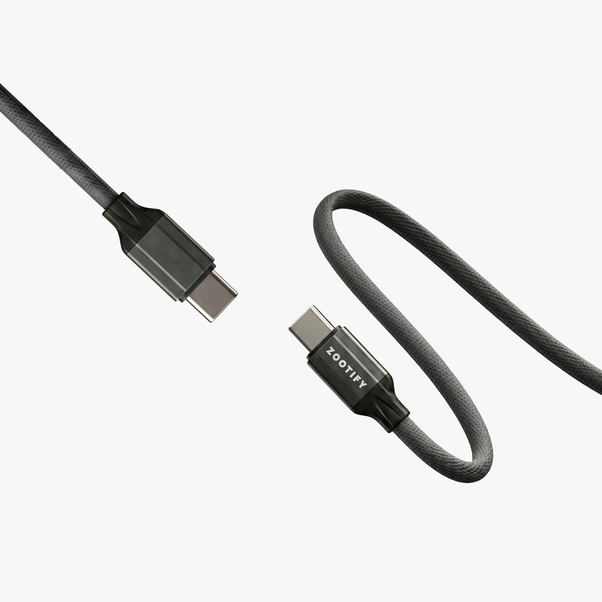 Zootify PWR Type-C to C Data Cable – 1m Grey