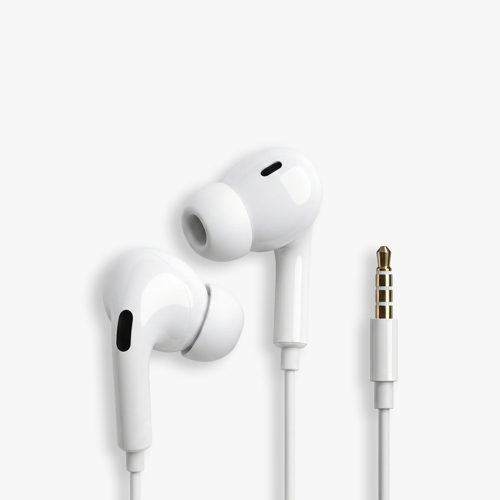 Zootify Aura 3 - AUX Wired Earphones with Mic | White
