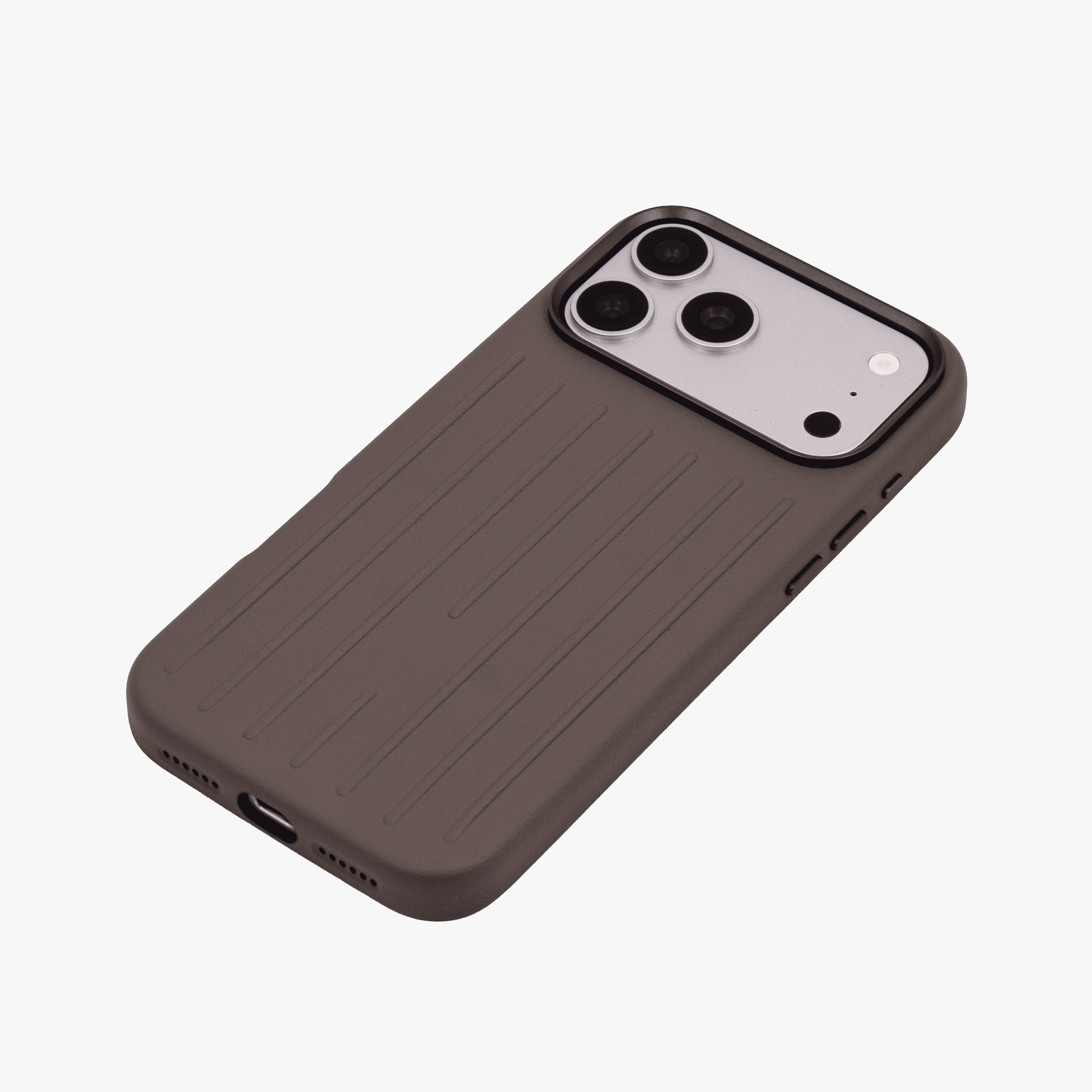 Ridge  – Grey Premium Modern Leather-texture MagSafe Case Cover for iPhone 17 Pro Max