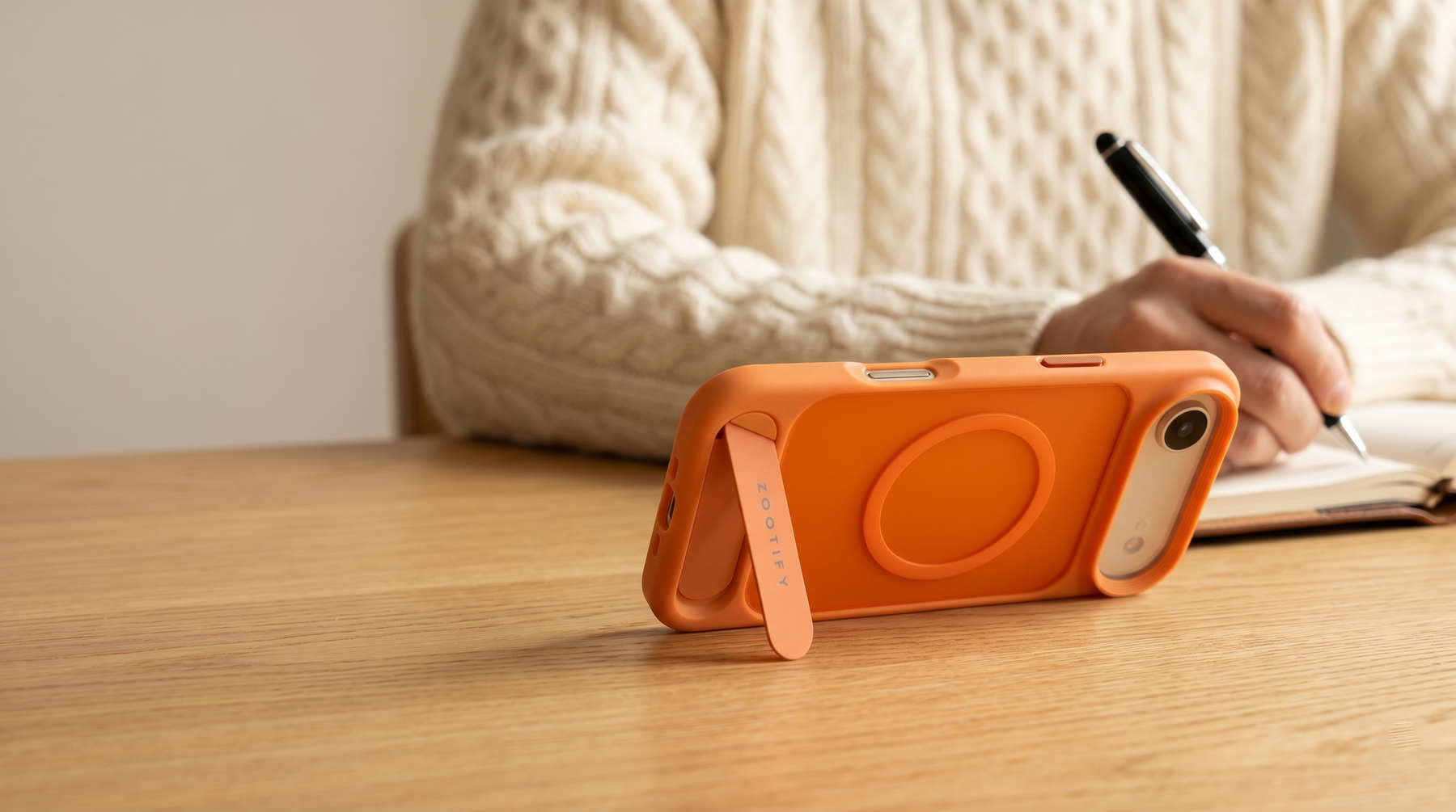 Frostand – Orange Frosted MagSafe Case Cover with Kickstand for iPhone 17 Air banner 1