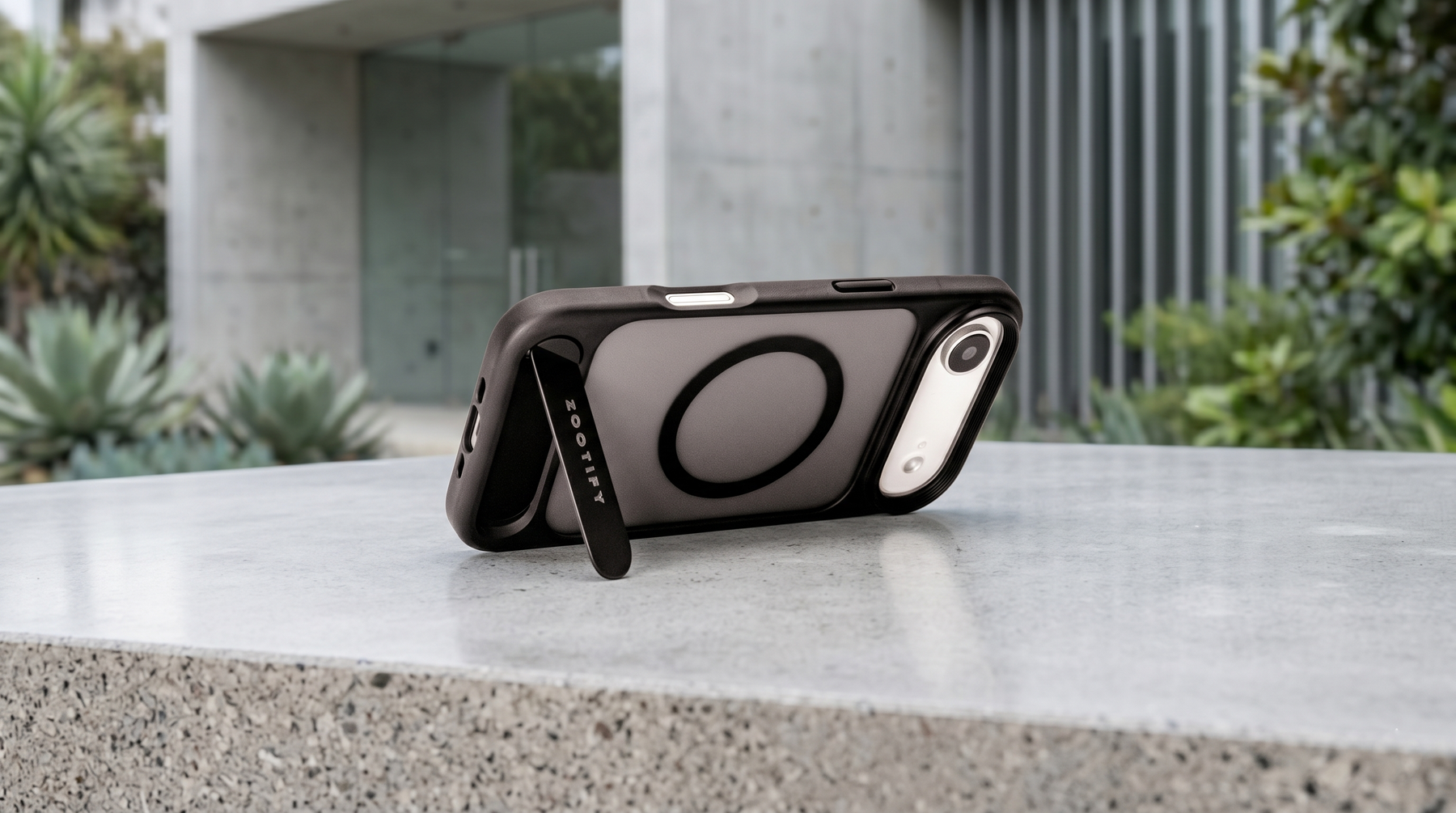 Frostand – Black Frosted MagSafe Case Cover with Kickstand for iPhone 17 Air banner 1