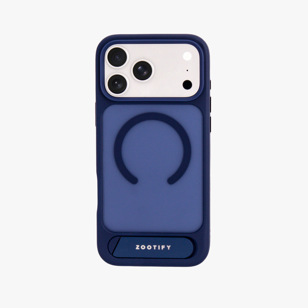 Frostand – Blue Frosted MagSafe Case Cover with Kickstand for iPhone 17 Pro Max