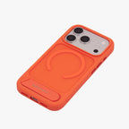 Frostand – Orange Frosted MagSafe Case Cover with Kickstand for iPhone 17 pro
