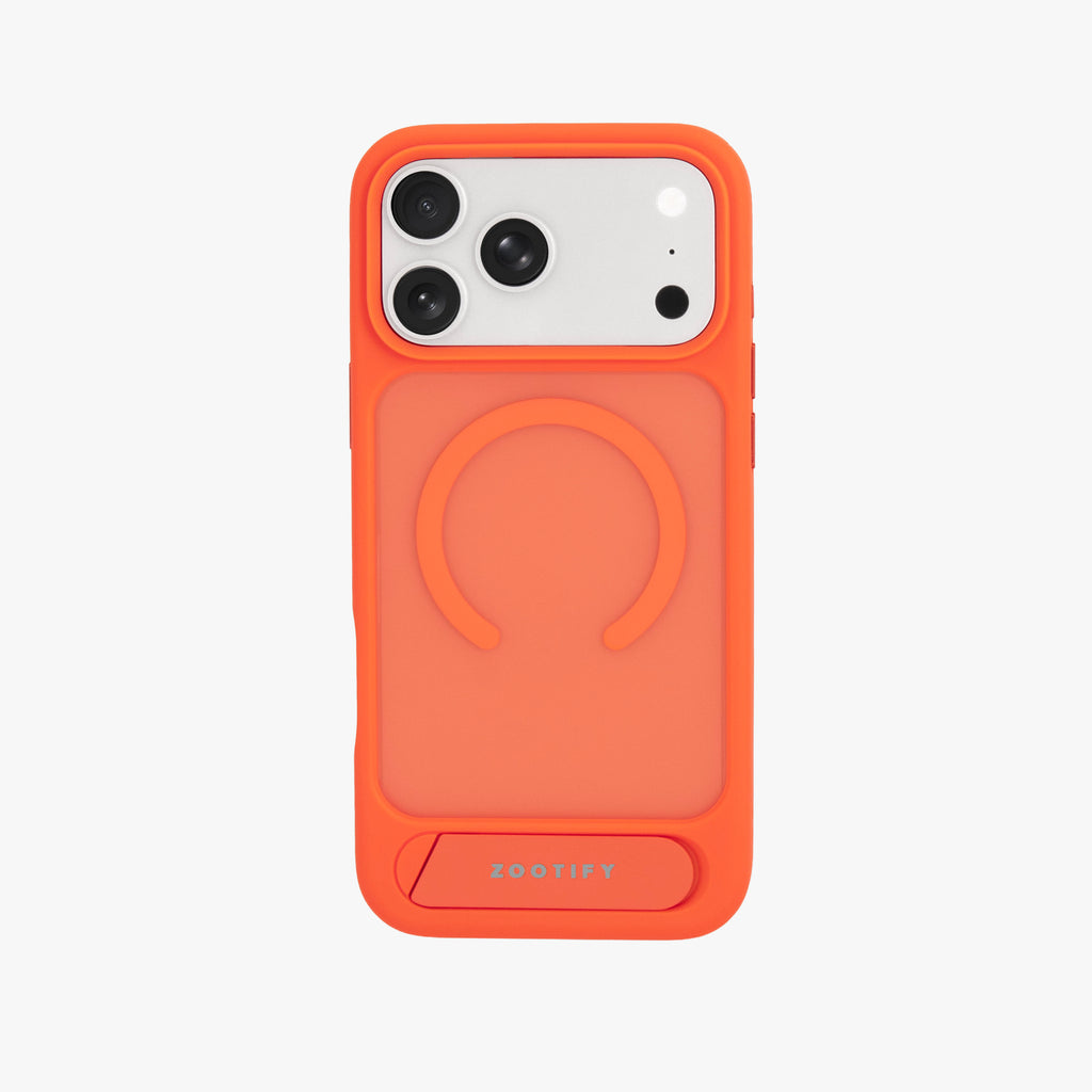 Frostand – Orange Frosted MagSafe Case Cover with Kickstand for iPhone 17 Pro Max