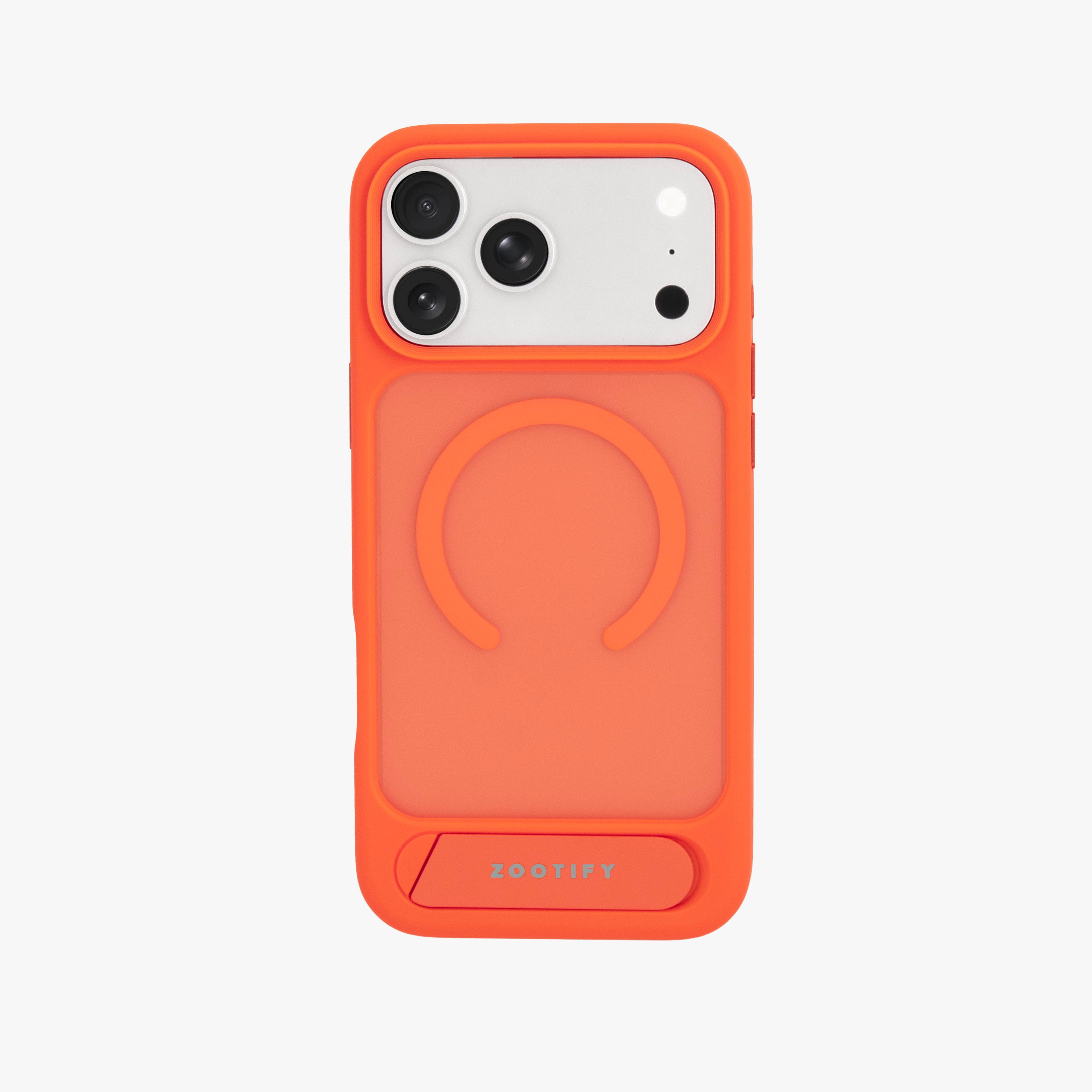 Frostand – Orange Frosted MagSafe Case Cover with Kickstand for iPhone 17 Pro Max