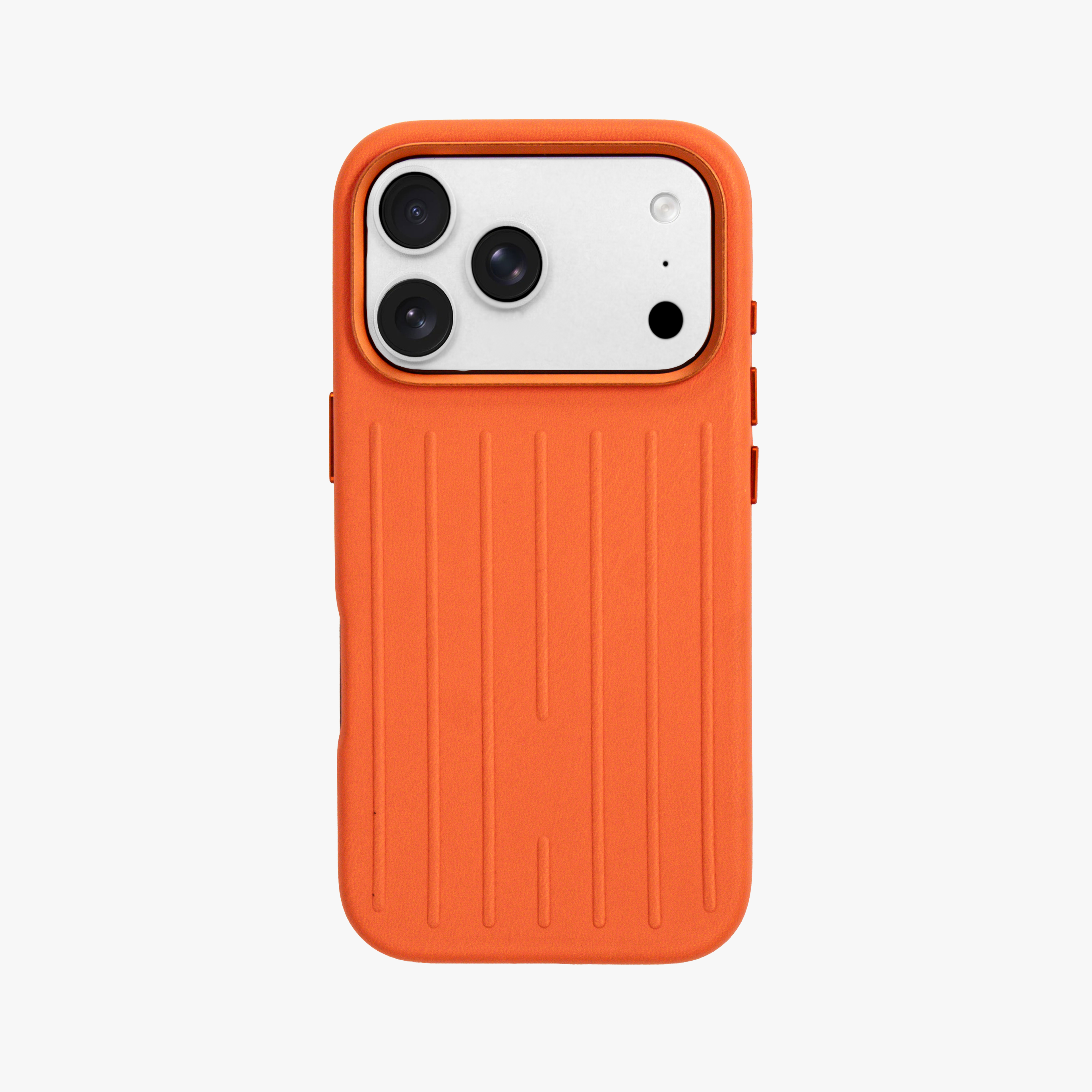 Ridge  – Orange Premium Modern Leather-texture MagSafe Case Cover for iPhone 17 Pro Max