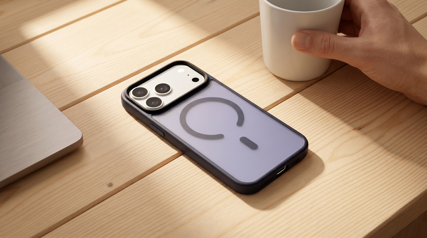 Haze  – Blue Frosted Premium MagSafe Case Cover for iPhone 17 pro banner 2