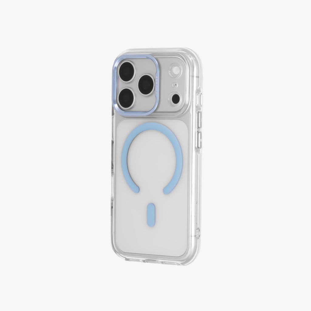 Ironclad – Transparent Blue MagSafe Case Cover for iPhone 17 pro