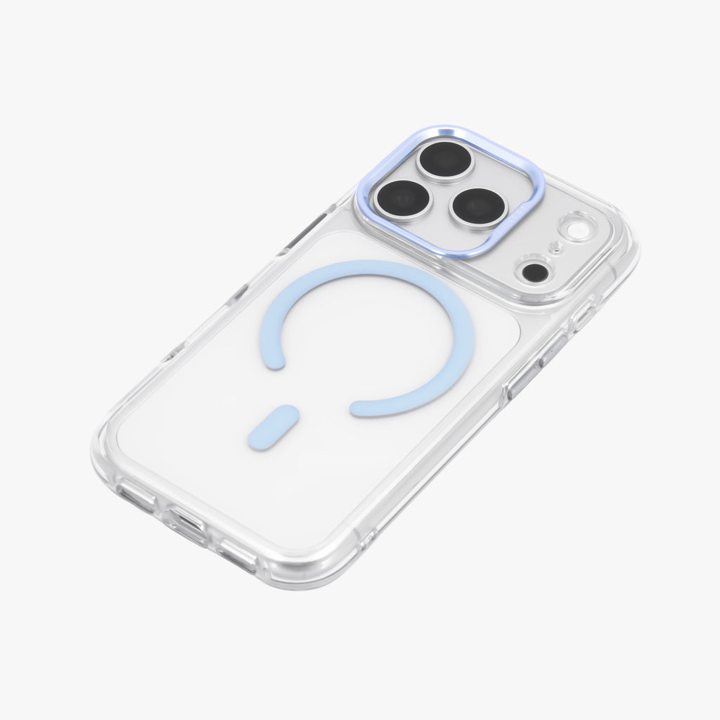 Ironclad – Transparent Blue MagSafe Case Cover for iPhone 17 pro