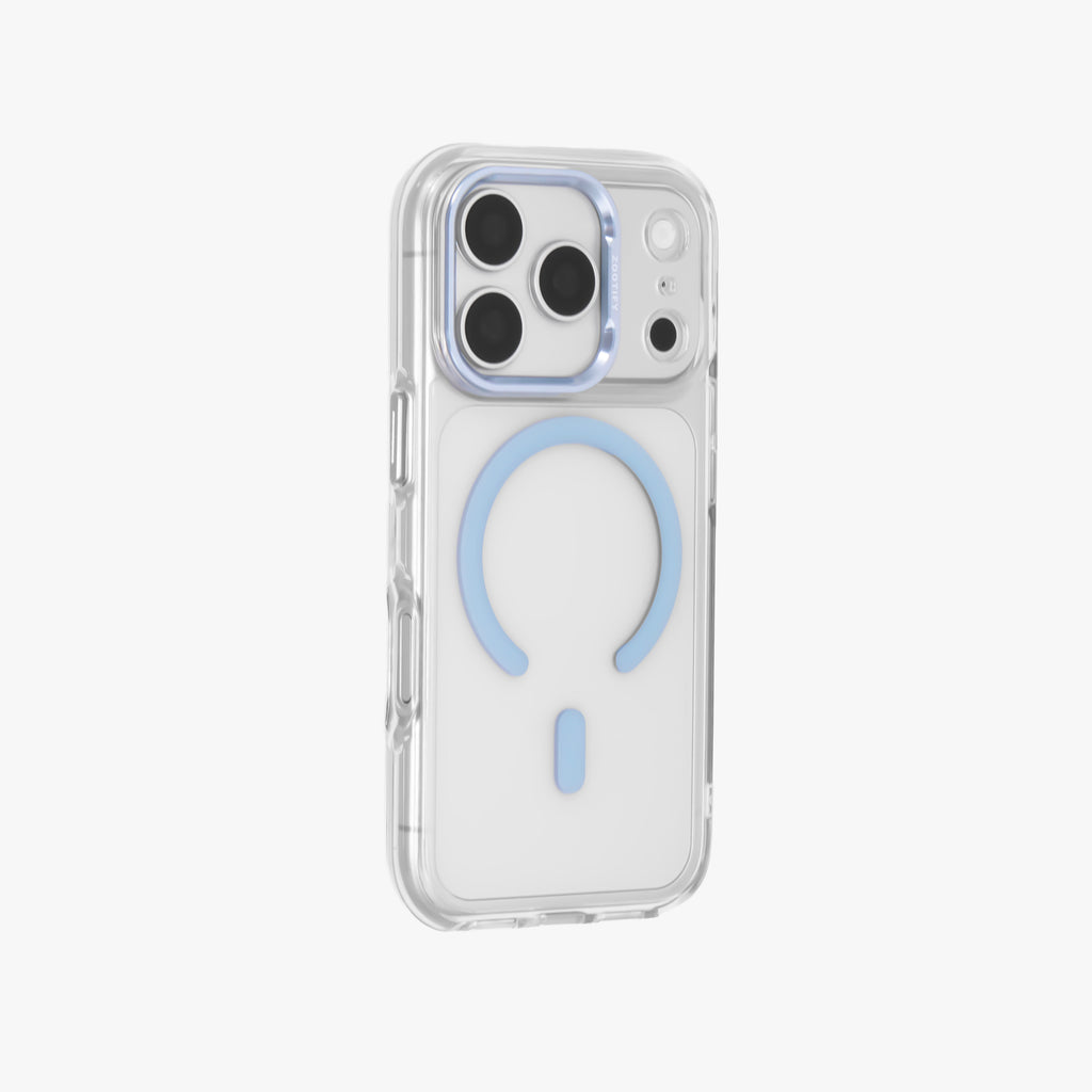 Ironclad – Transparent Blue MagSafe Case Cover for iPhone 17 pro