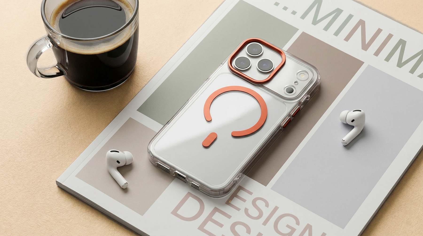 Ironclad – Transparent Orange MagSafe Case Cover for iPhone 17 Pro Max banner 2
