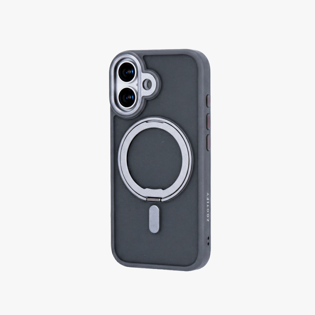 Orbit Grip – Grey O-Stand MagSafe case cover for iPhone 17
